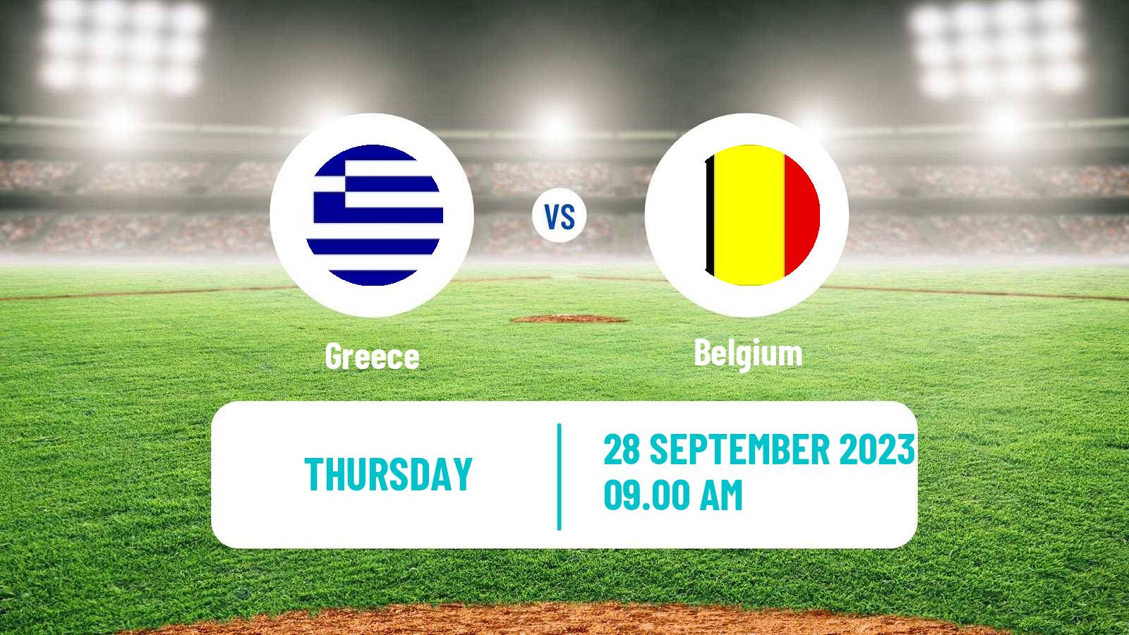 Baseball European Championship Baseball Greece - Belgium