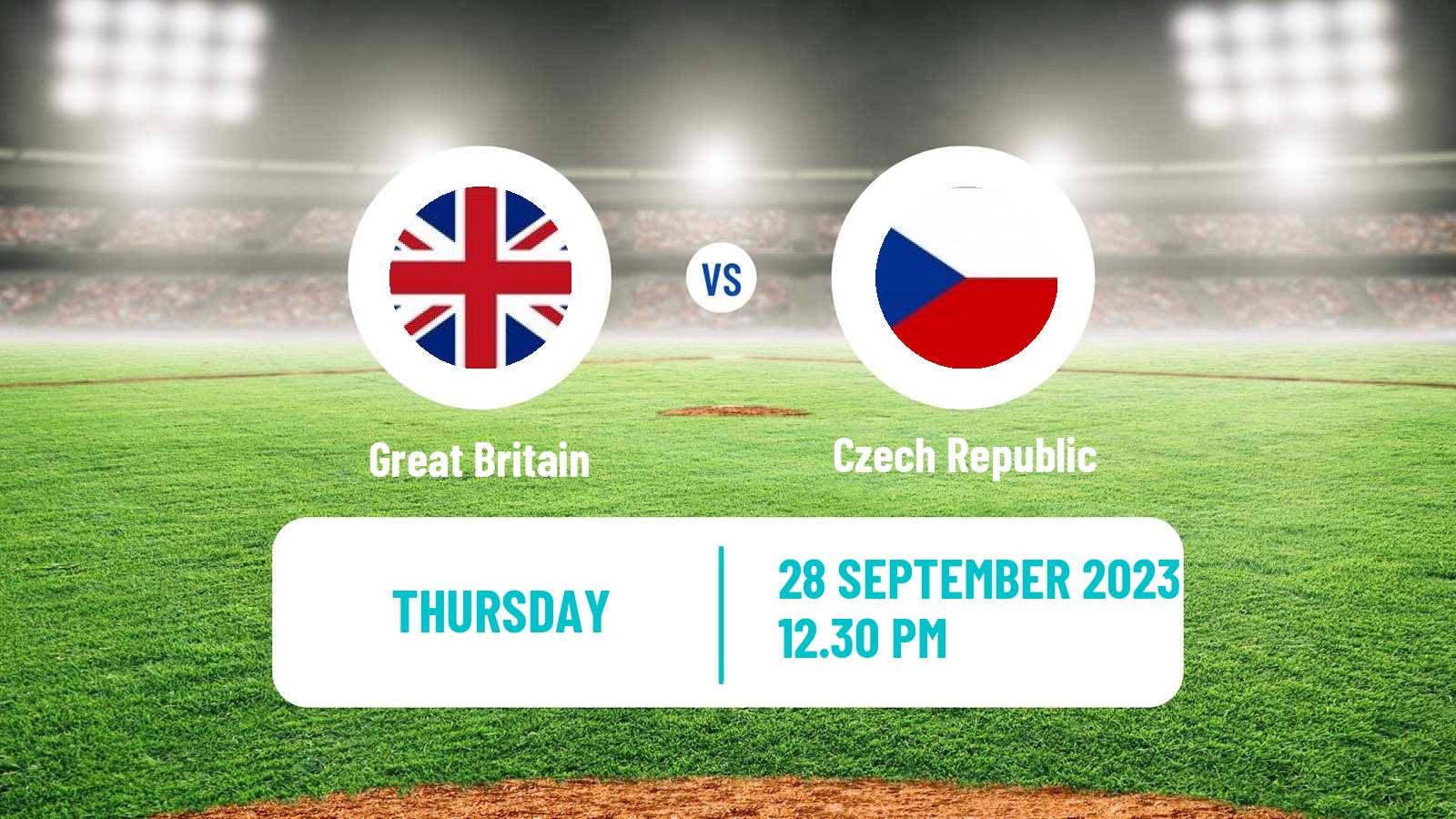 Baseball European Championship Baseball Great Britain - Czech Republic