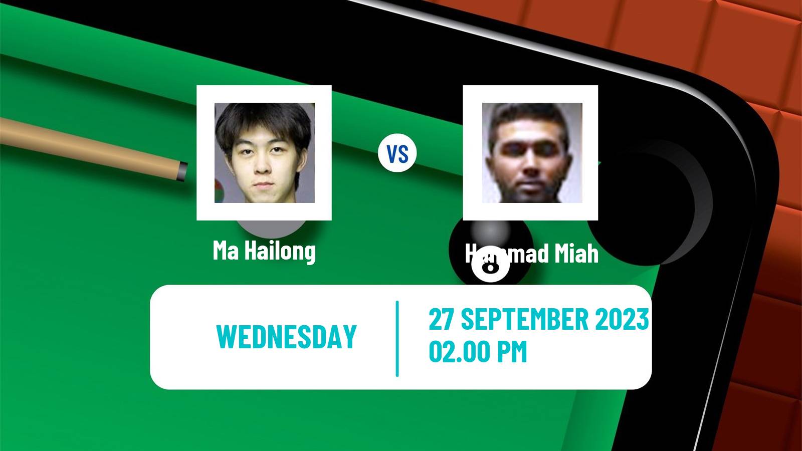 Snooker British Open Ma Hailong - Hammad Miah