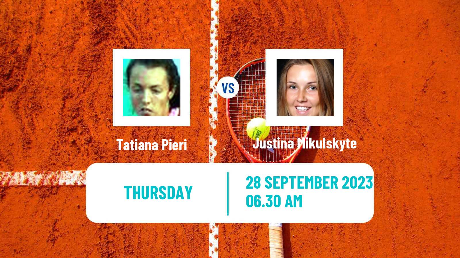 Tennis ITF W25 Santa Margherita Di Pula 12 Women Tatiana Pieri - Justina Mikulskyte