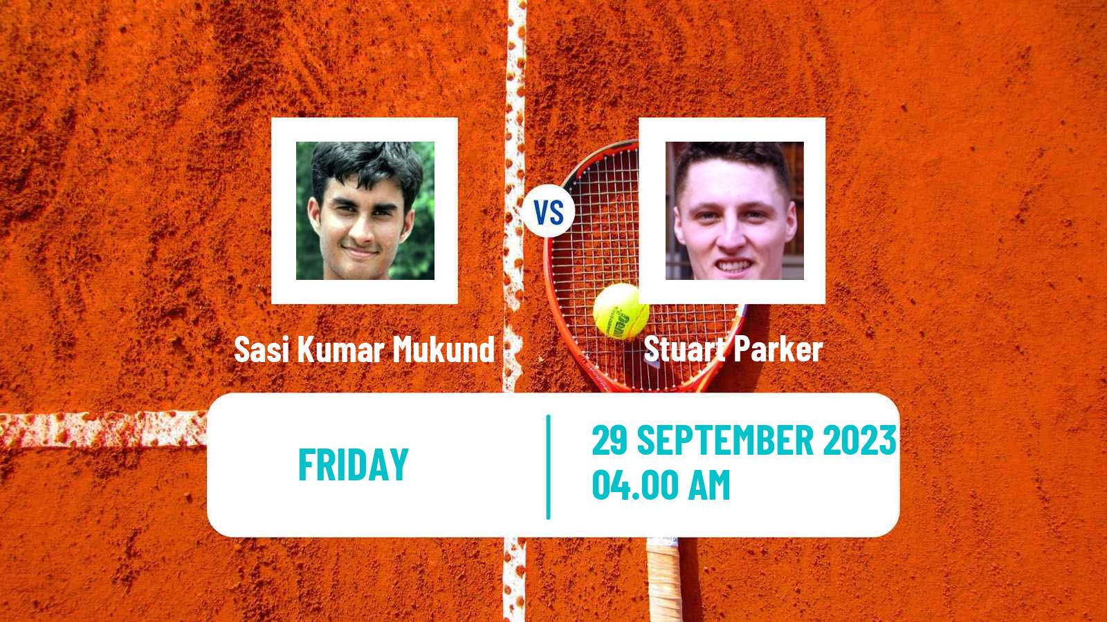 Tennis ITF M15 Sharm Elsheikh 11 Men Mukund Sasikumar - Stuart Parker