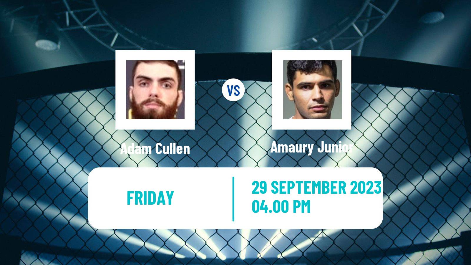MMA Catchweight Cage Warriors Men Adam Cullen - Amaury Junior