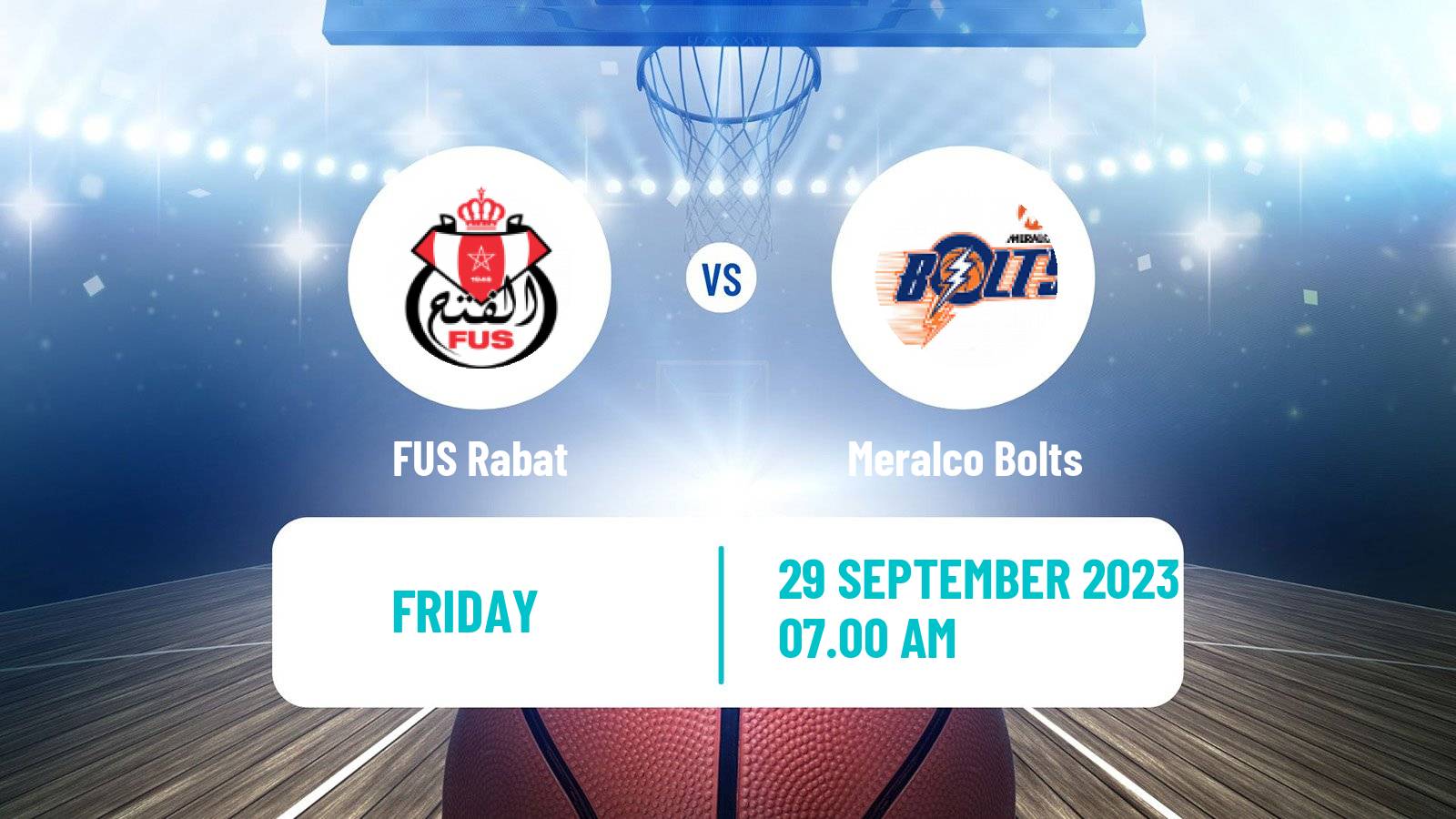 Basketball Club Friendly Basketball FUS Rabat - Meralco Bolts