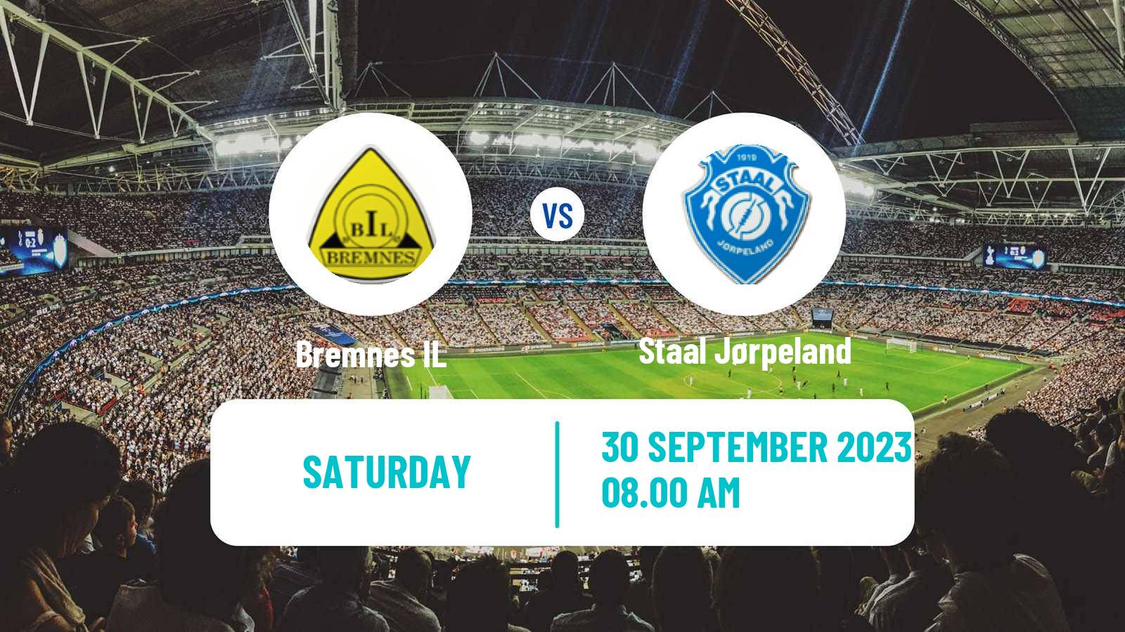 Soccer Norwegian Division 3 - Group 3 Bremnes - Staal Jørpeland