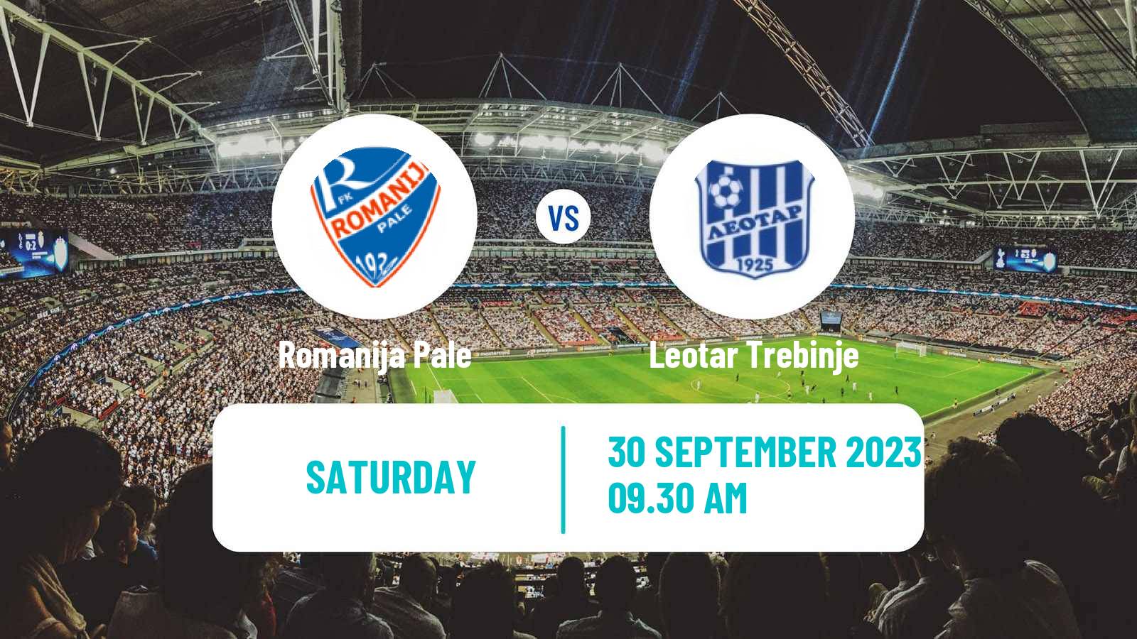 Soccer Bosnian Prva Liga RS Romanija Pale - Leotar Trebinje