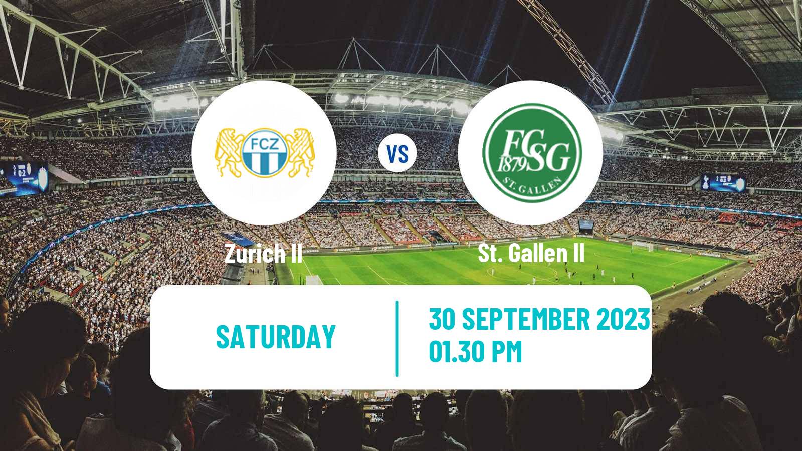 Soccer Swiss Promotion League Zurich II - St. Gallen II