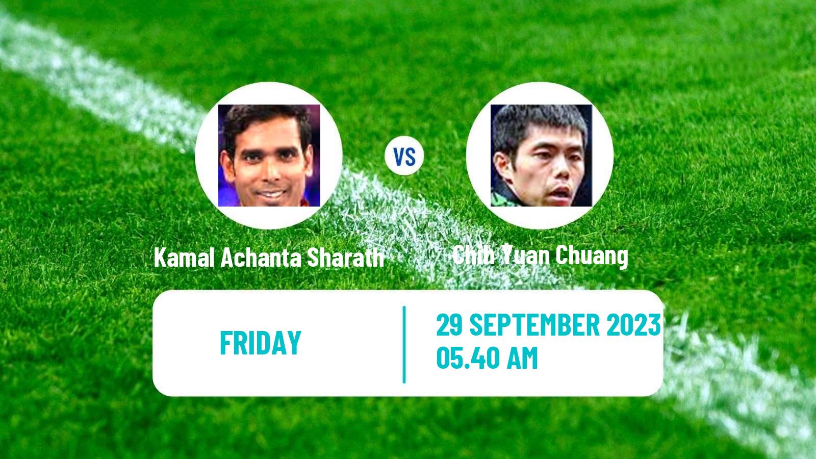 Table tennis Asian Games Men Kamal Achanta Sharath - Chih Yuan Chuang