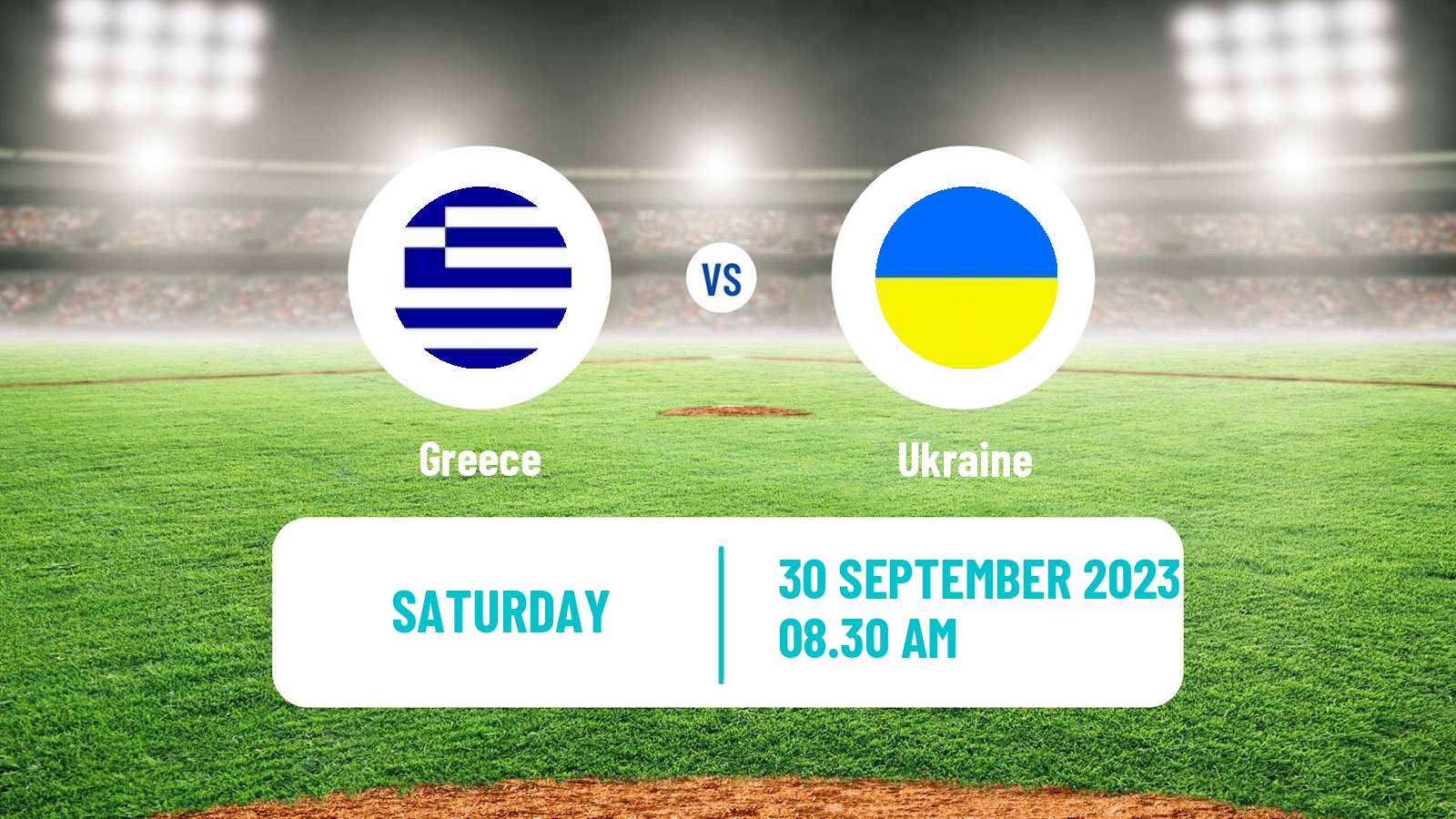 Baseball European Championship Baseball Greece - Ukraine