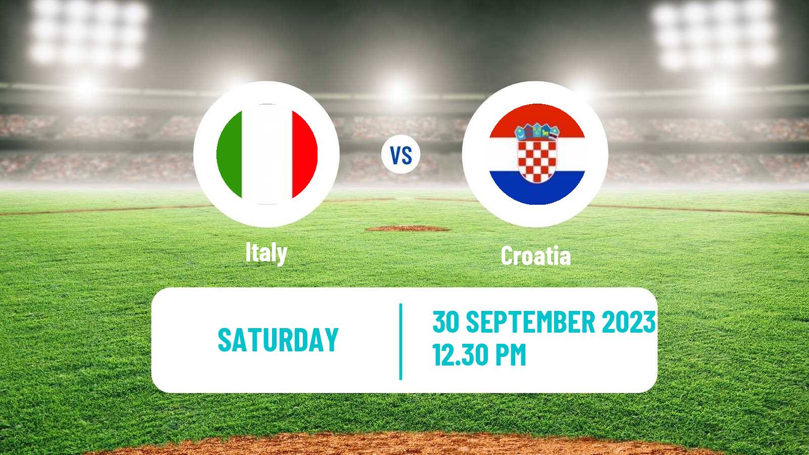 Baseball European Championship Baseball Italy - Croatia