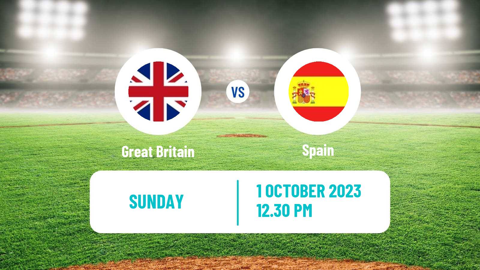 Baseball European Championship Baseball Great Britain - Spain