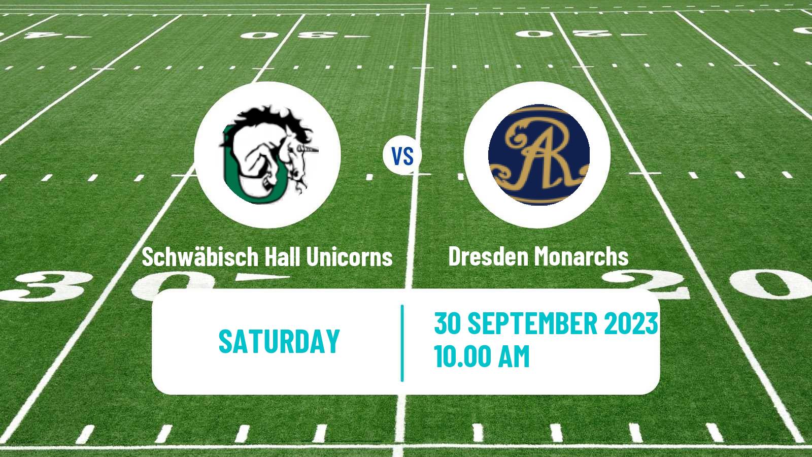 American football German GFL Schwäbisch Hall Unicorns - Dresden Monarchs