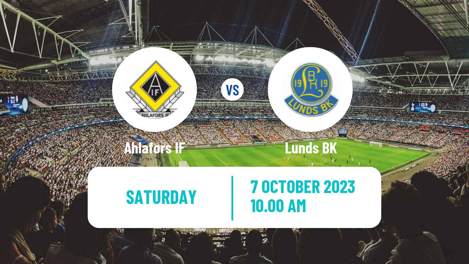 Soccer Swedish Division 1 Södra Ahlafors - Lunds