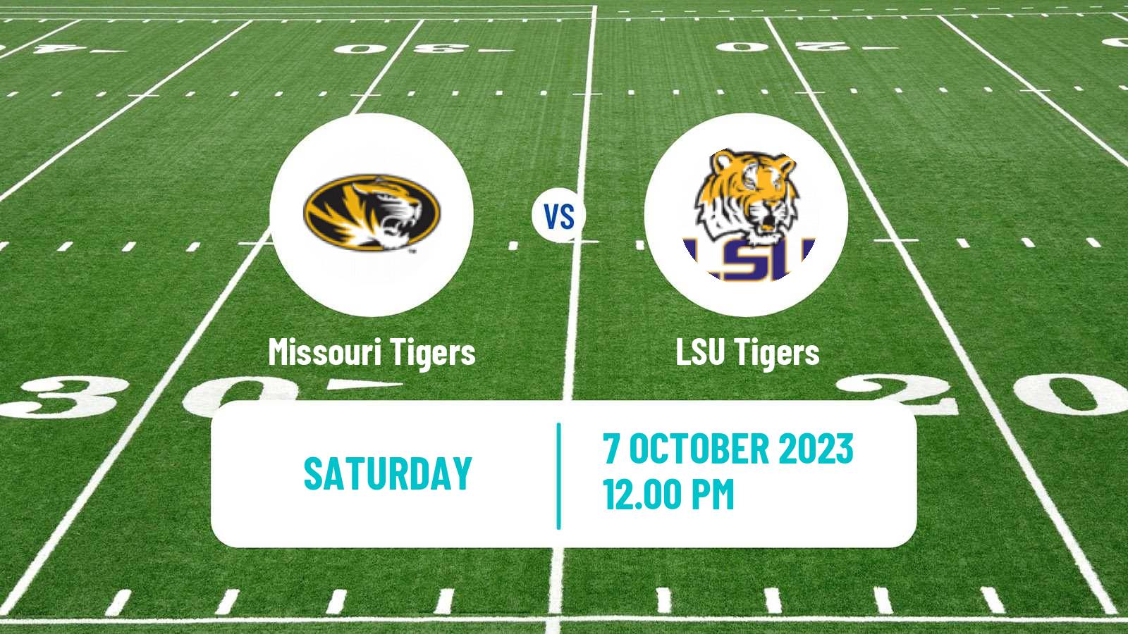 American football NCAA College Football Missouri Tigers - LSU Tigers
