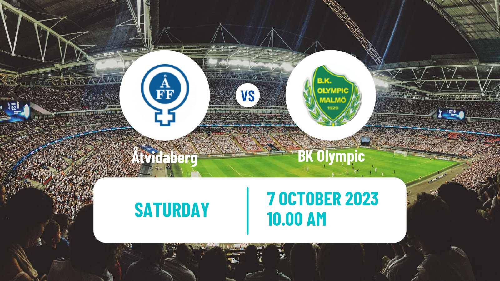 Soccer Swedish Division 1 Södra Åtvidaberg - Olympic