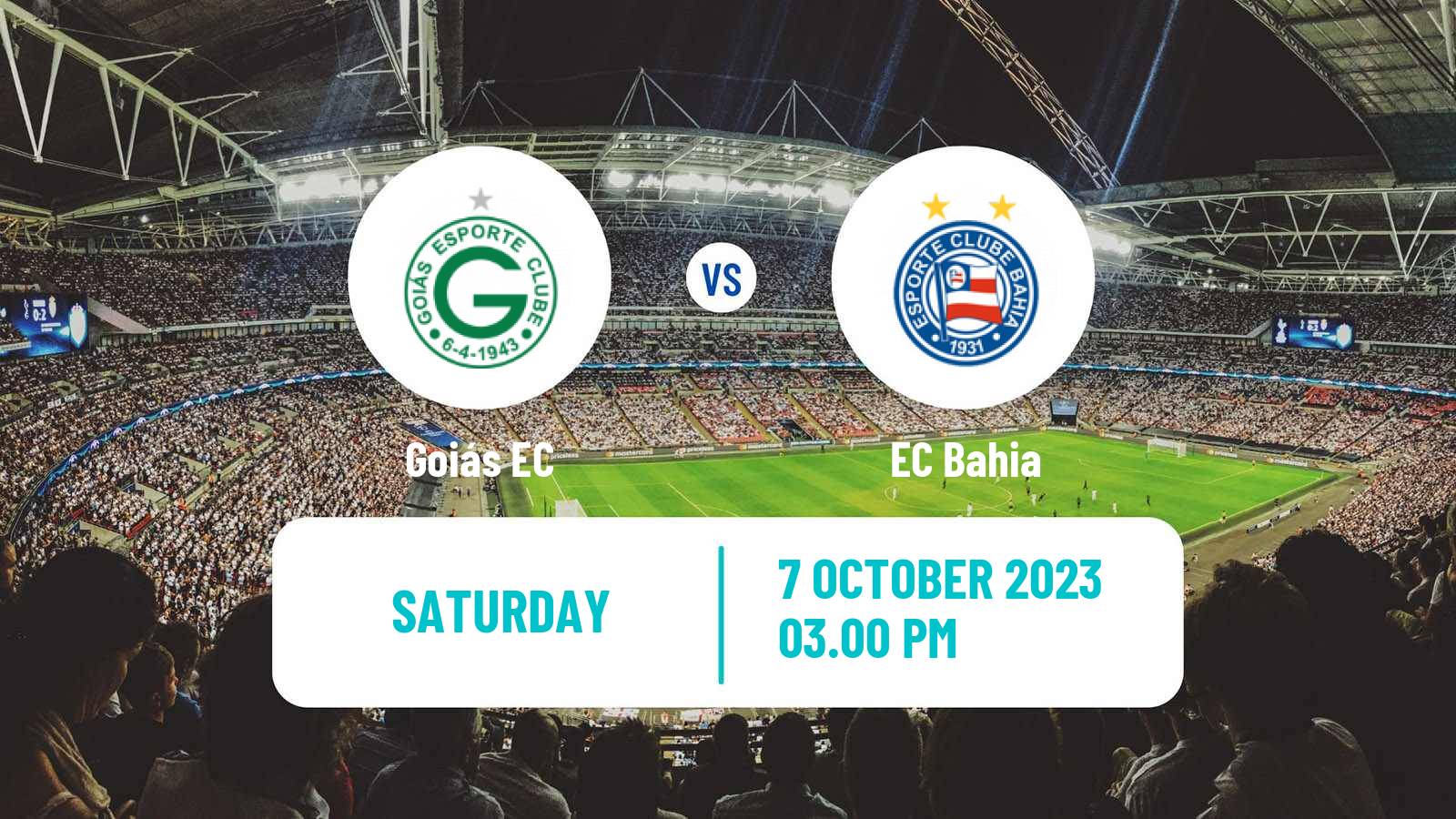 Soccer Brazilian Serie A Goiás - Bahia