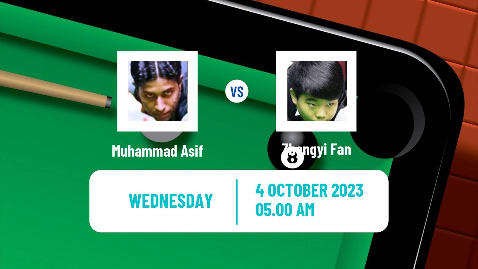 Snooker English Open Muhammad Asif - Zhengyi Fan