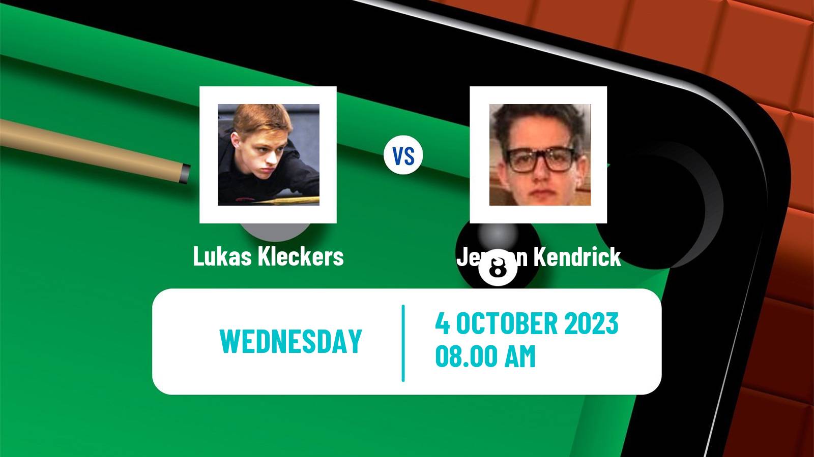 Snooker English Open Lukas Kleckers - Jenson Kendrick