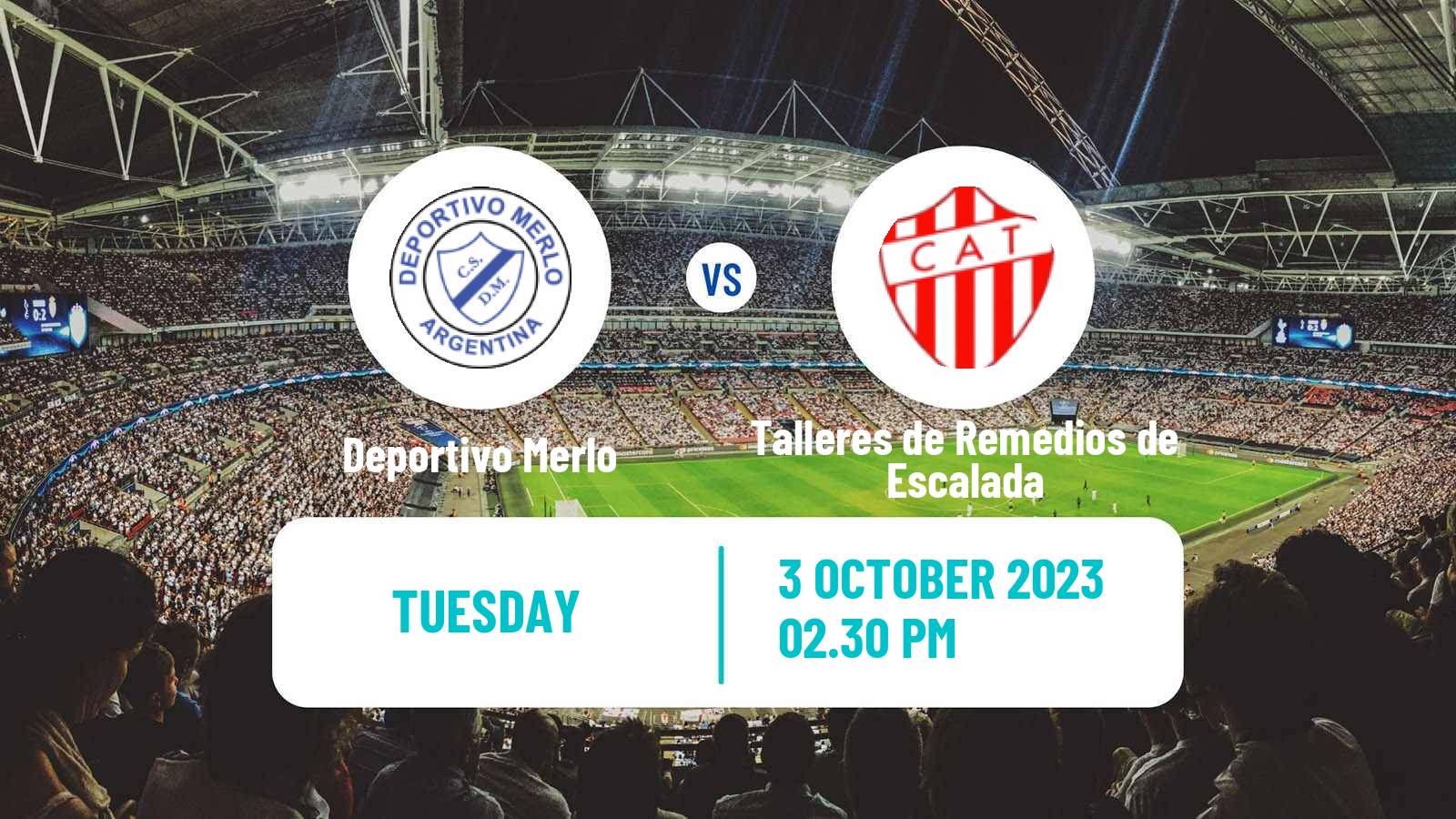 Soccer Argentinian Primera B Deportivo Merlo - Talleres de Remedios de Escalada