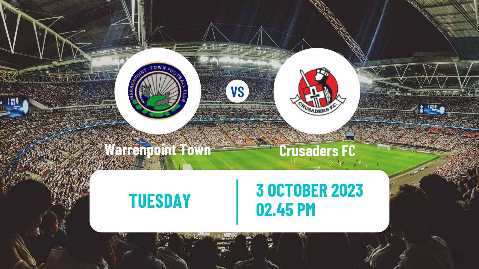 Soccer Northern Irish League Cup Warrenpoint Town - Crusaders