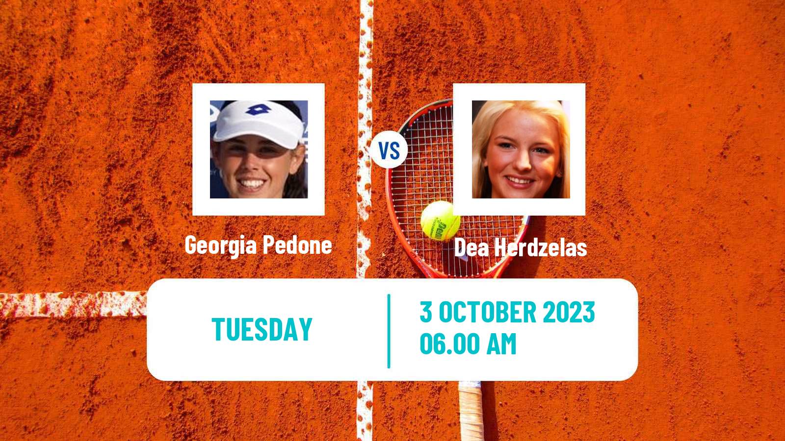 Tennis ITF W25 Santa Margherita Di Pula 12 Women Georgia Pedone - Dea Herdzelas