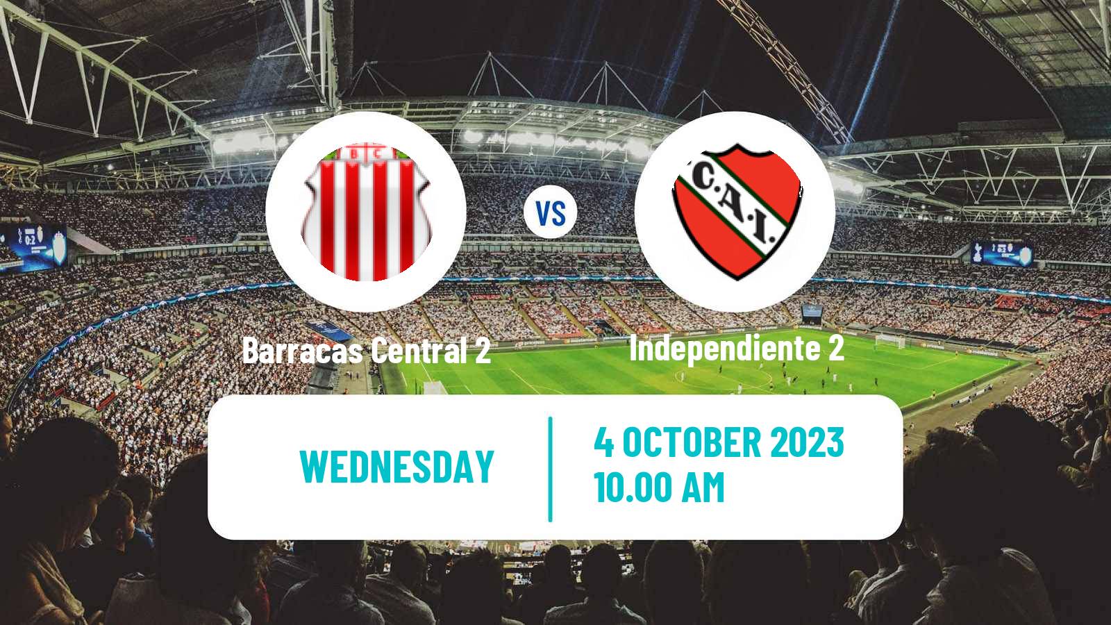Soccer Argentinian Reserve League Barracas Central 2 - Independiente 2