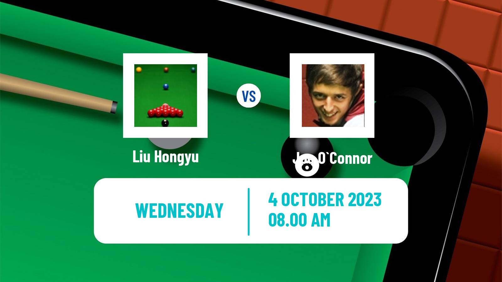 Snooker English Open Liu Hongyu - Joe O`Connor