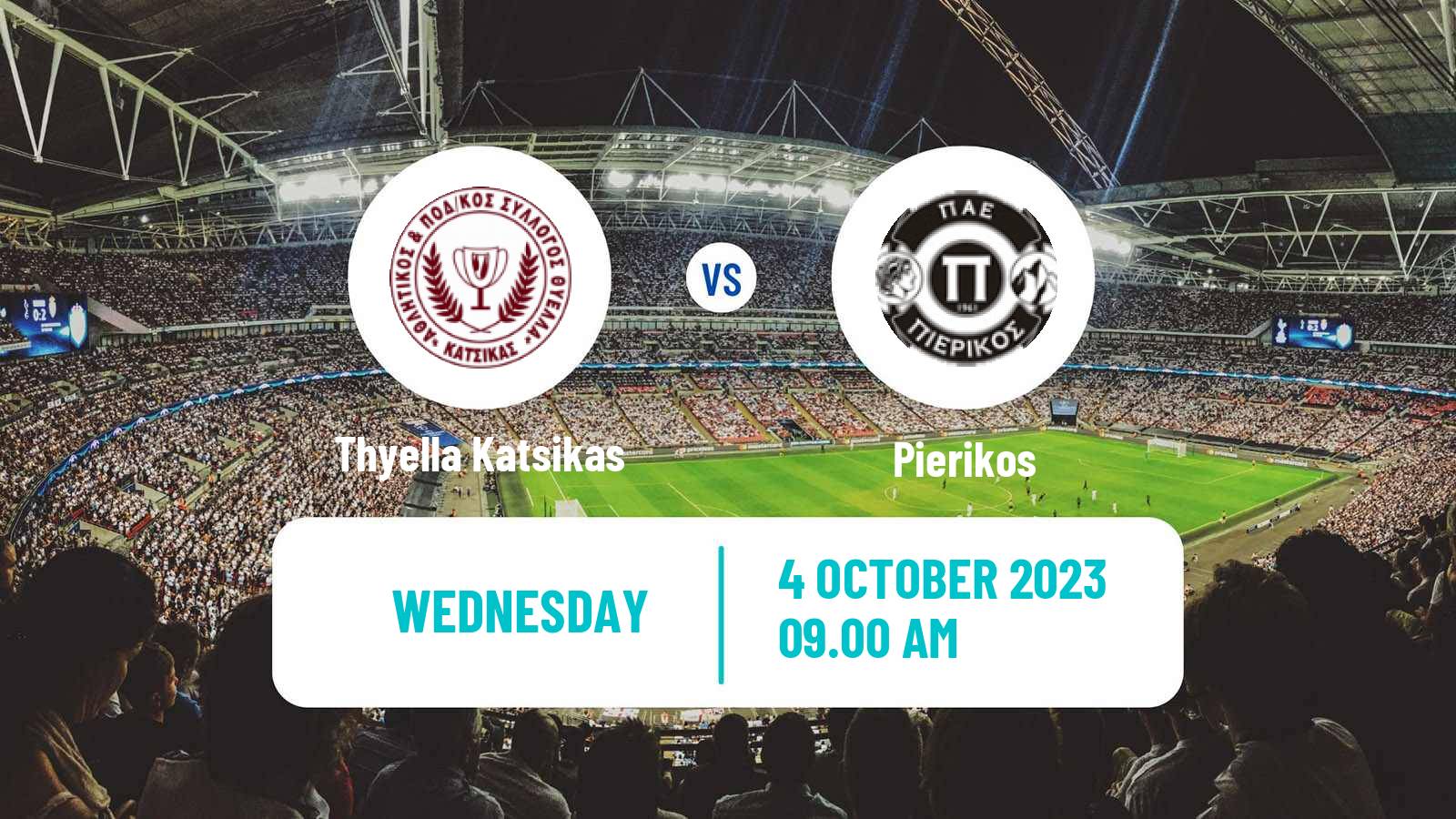 Soccer Greek Gamma Ethniki - Group 2 Thyella Katsikas - Pierikos