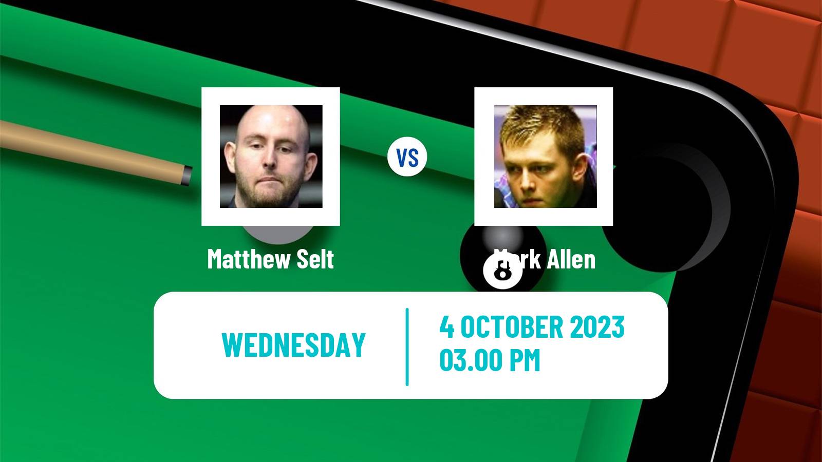 Snooker English Open Matthew Selt - Mark Allen