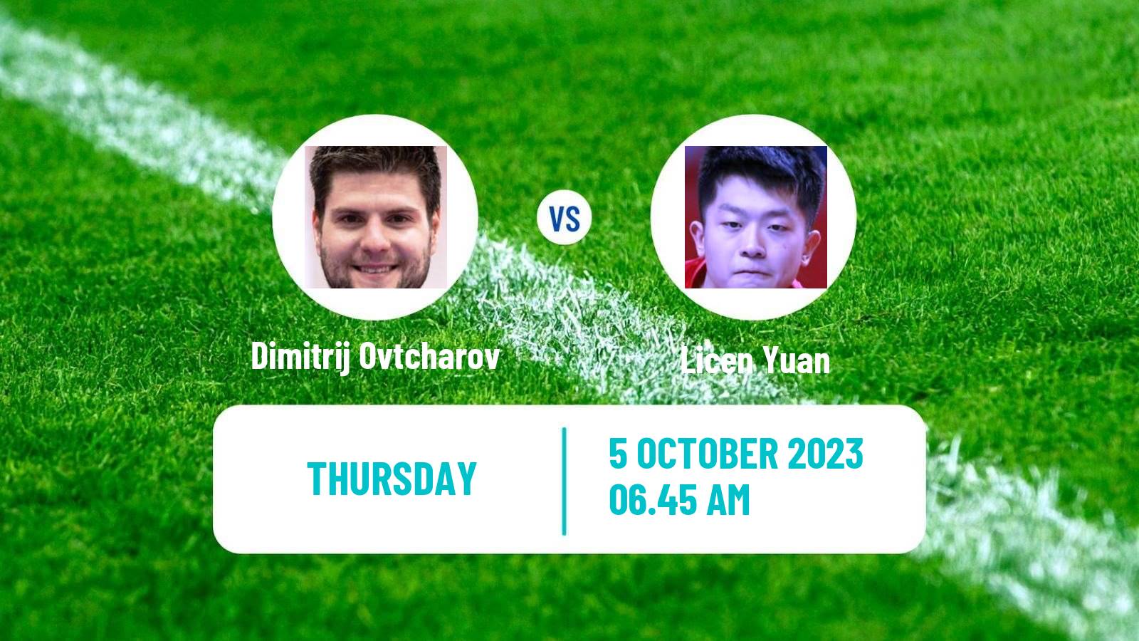 Table tennis Wtt Star Contender Lanzhou Men Dimitrij Ovtcharov - Licen Yuan