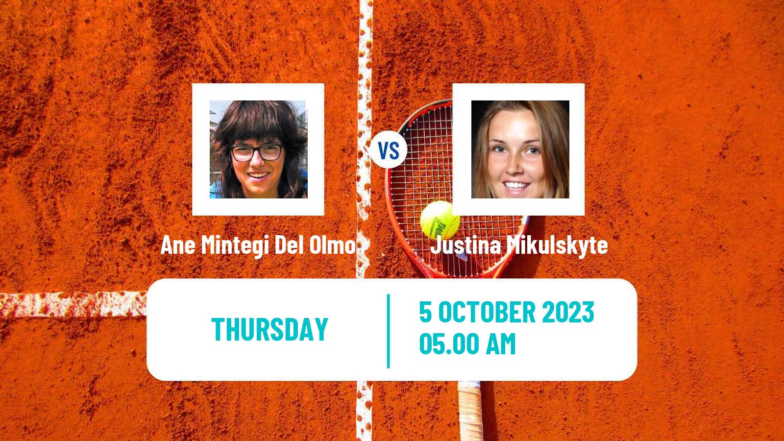 Tennis ITF W25 Santa Margherita Di Pula 8 Women Ane Mintegi Del Olmo - Justina Mikulskyte