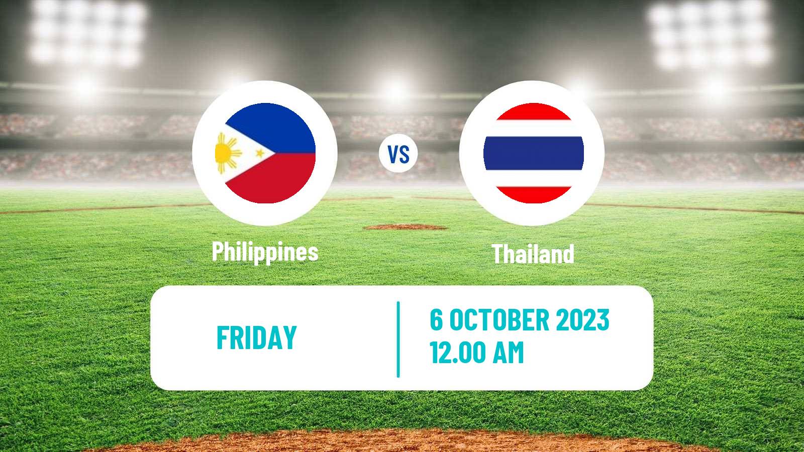 Baseball Asian Games Baseball Philippines - Thailand