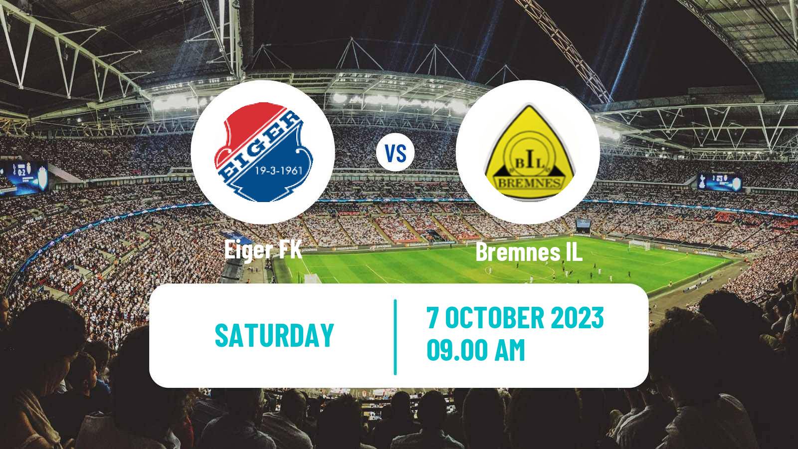 Football Norwegian Division 3 - Group 3 Eiger - Bremnes