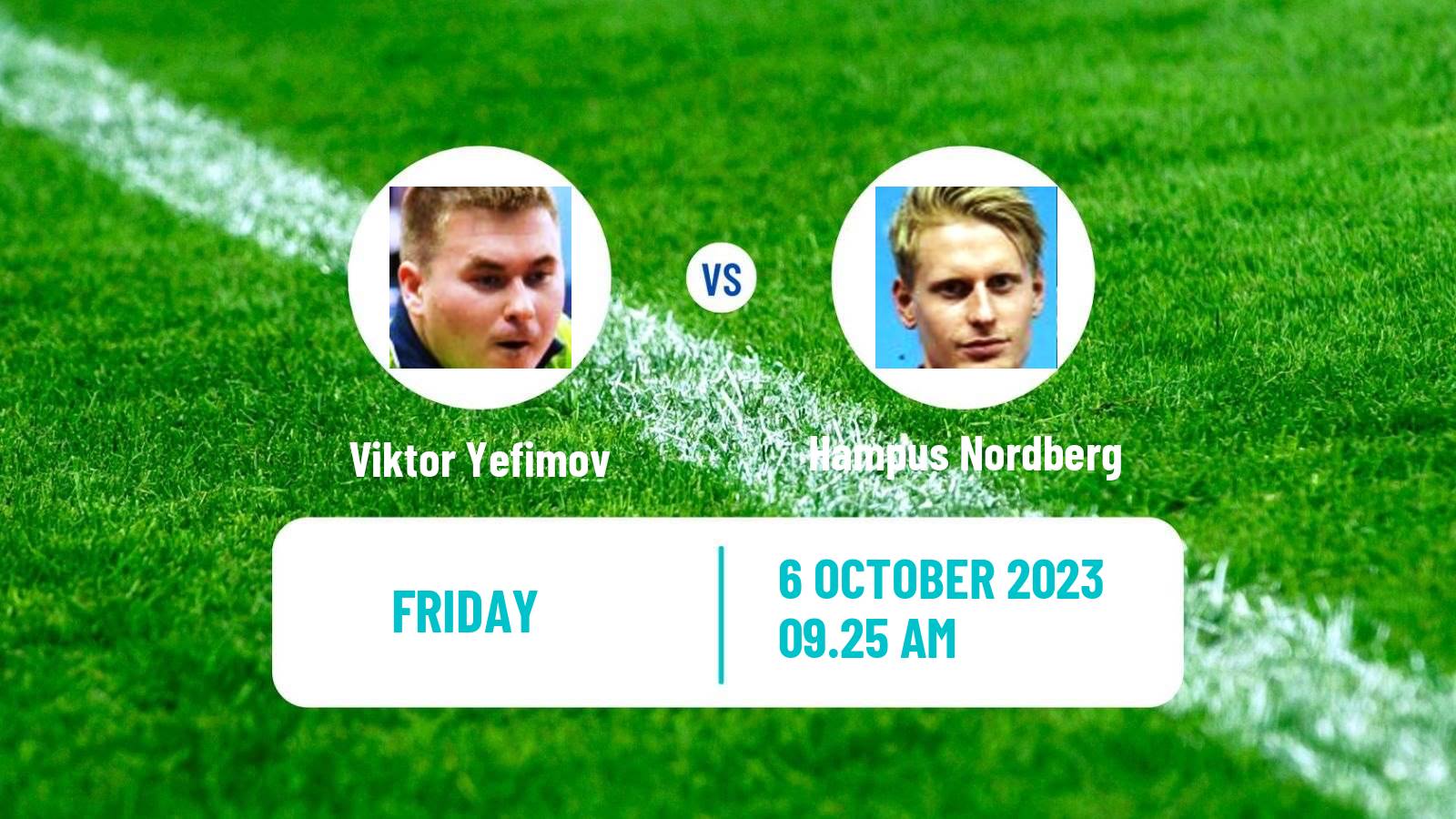 Table tennis Tt Star Series Men Viktor Yefimov - Hampus Nordberg
