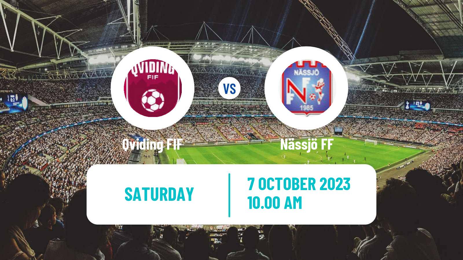 Soccer Swedish Division 2 - Västra Götaland Qviding - Nässjö