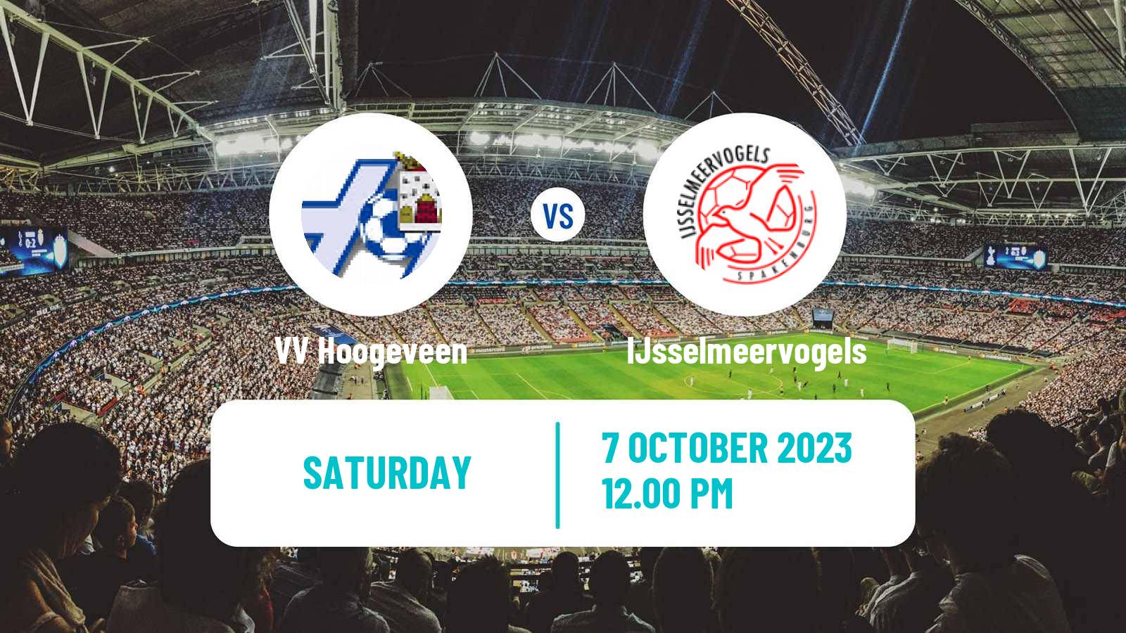 Soccer Dutch Derde Divisie Hoogeveen - IJsselmeervogels