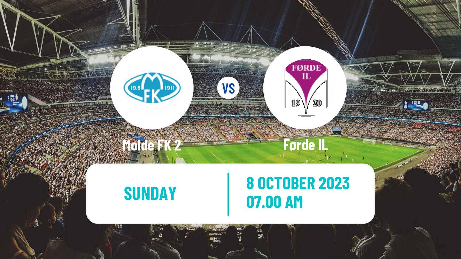 Football Norwegian Division 3 - Group 2 Molde 2 - Førde
