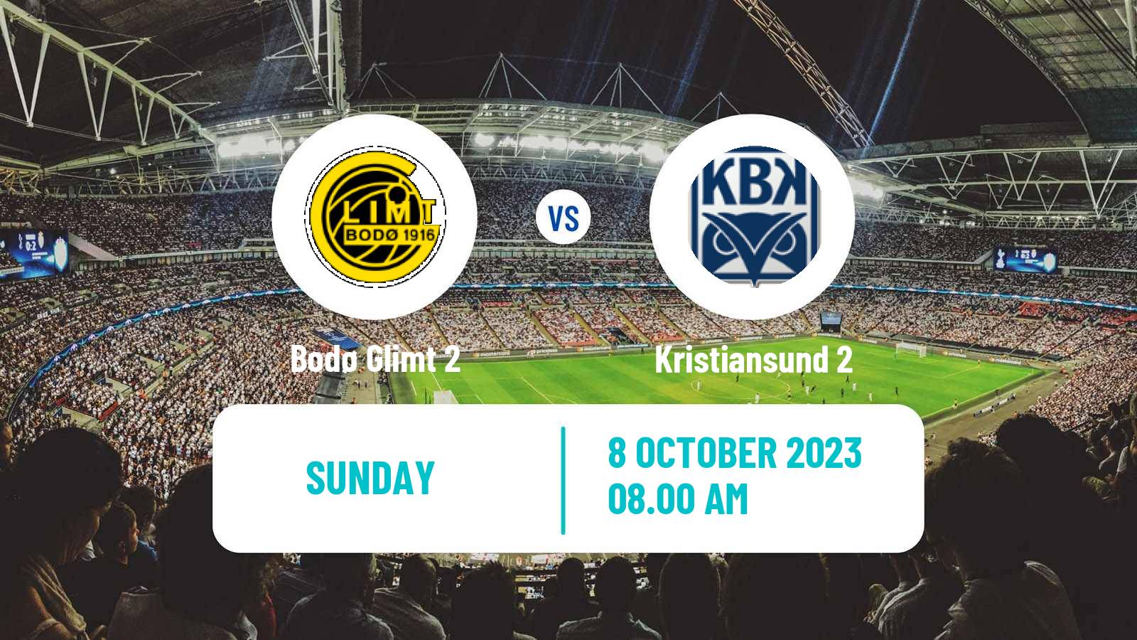 Soccer Norwegian Division 3 - Group 5 Bodø Glimt 2 - Kristiansund 2
