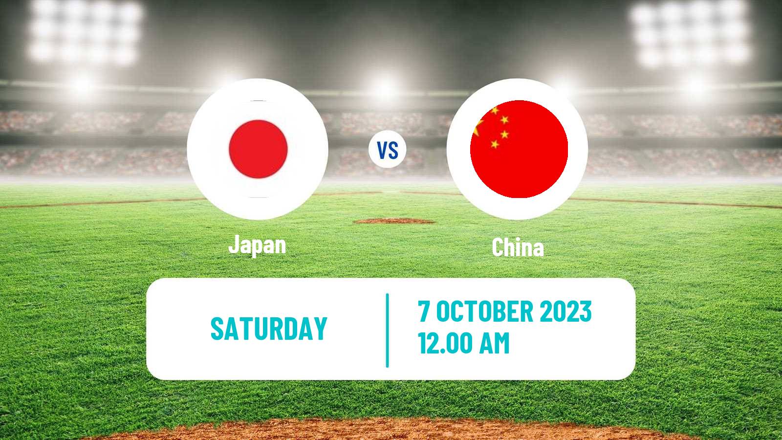 Baseball Asian Games Baseball Japan - China
