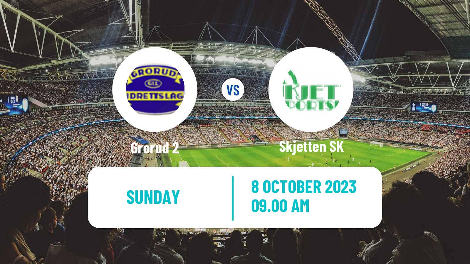 Soccer Norwegian Division 3 - Group 1 Grorud 2 - Skjetten
