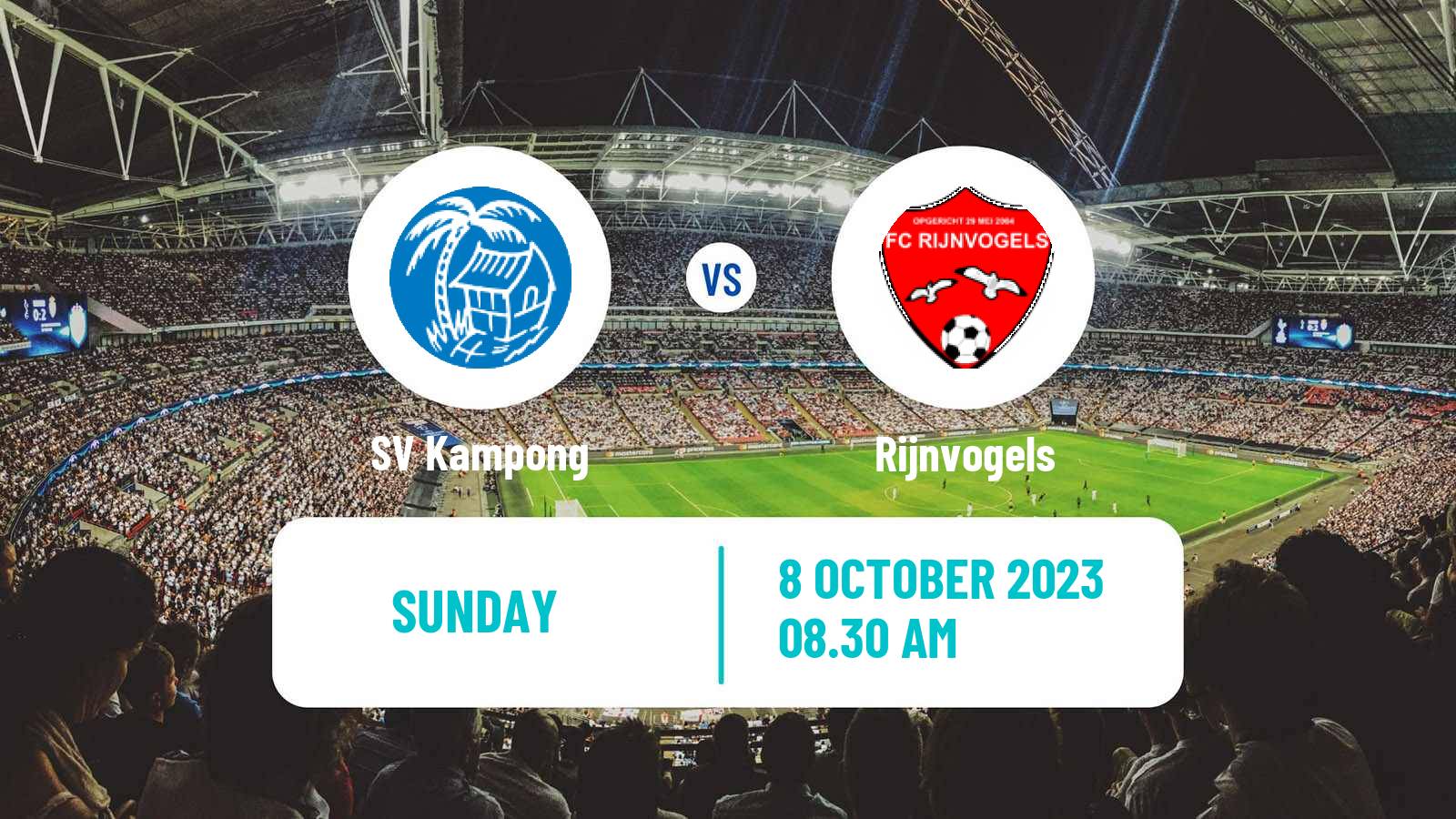 Soccer Dutch Derde Divisie Kampong - Rijnvogels