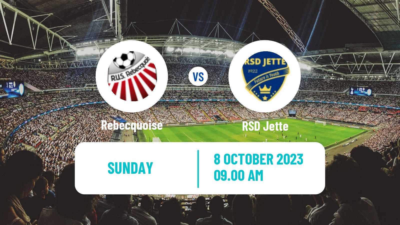 Soccer Belgian Second Amateur Division Group C Rebecquoise - Jette