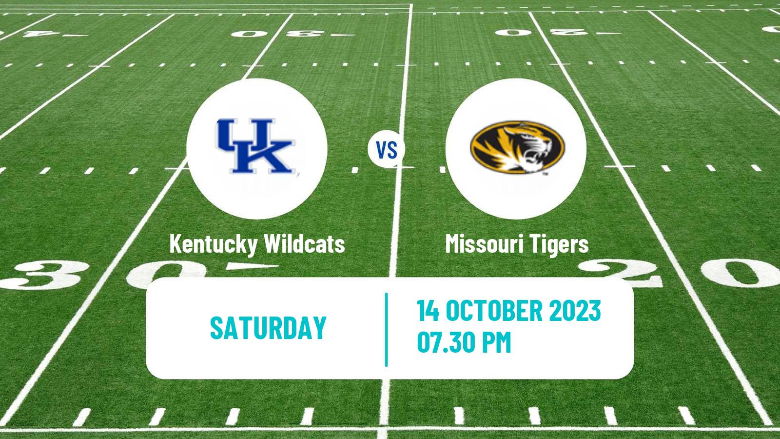 American football NCAA College Football Kentucky Wildcats - Missouri Tigers