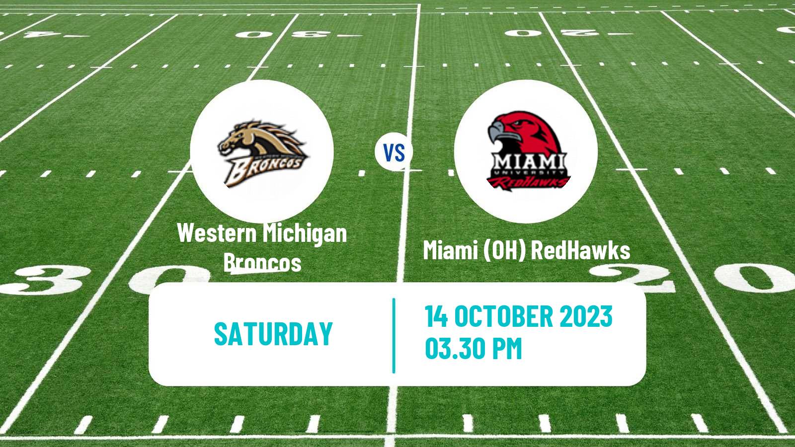 American football NCAA College Football Western Michigan Broncos - Miami OH RedHawks