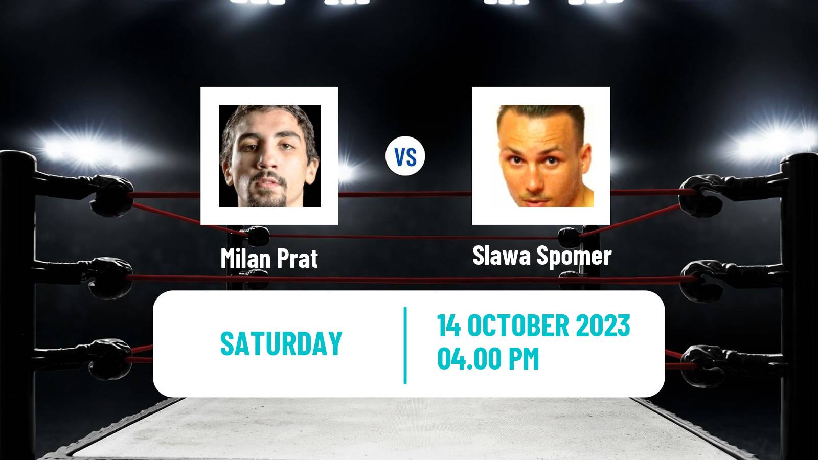 Boxing Super Welterweight WBA Inter Continental WBO Global Titles Men Milan Prat - Slawa Spomer