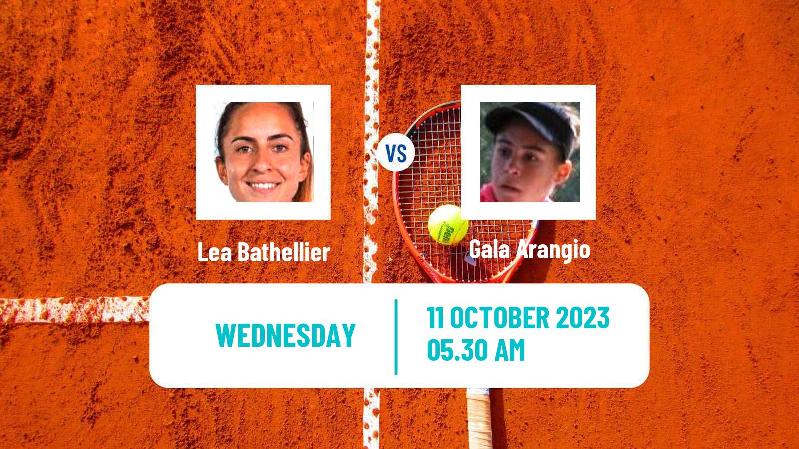 Tennis ITF W15 Monastir 36 Women Lea Bathellier - Gala Arangio