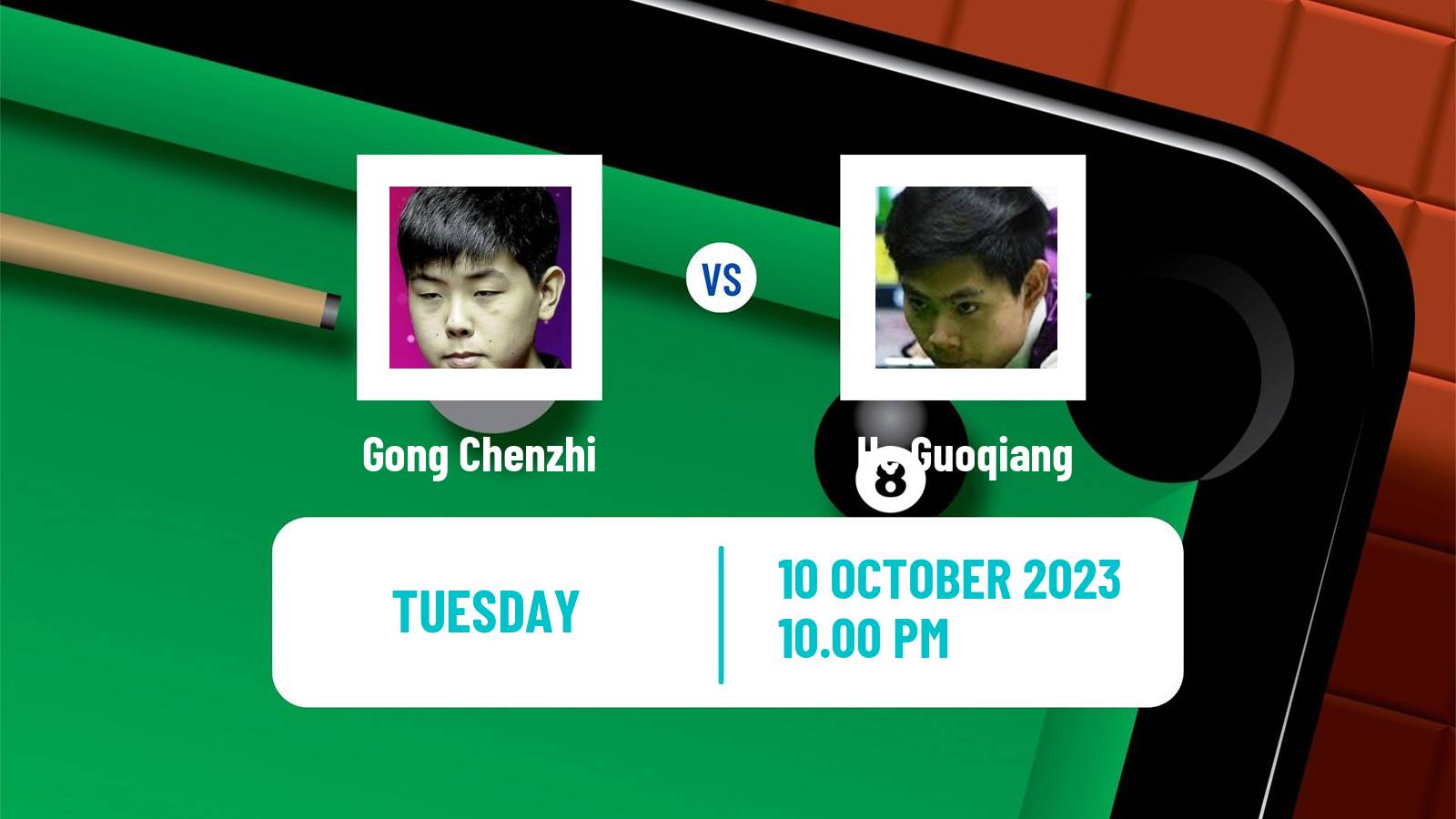 Snooker Wuhan Open Gong Chenzhi - He Guoqiang