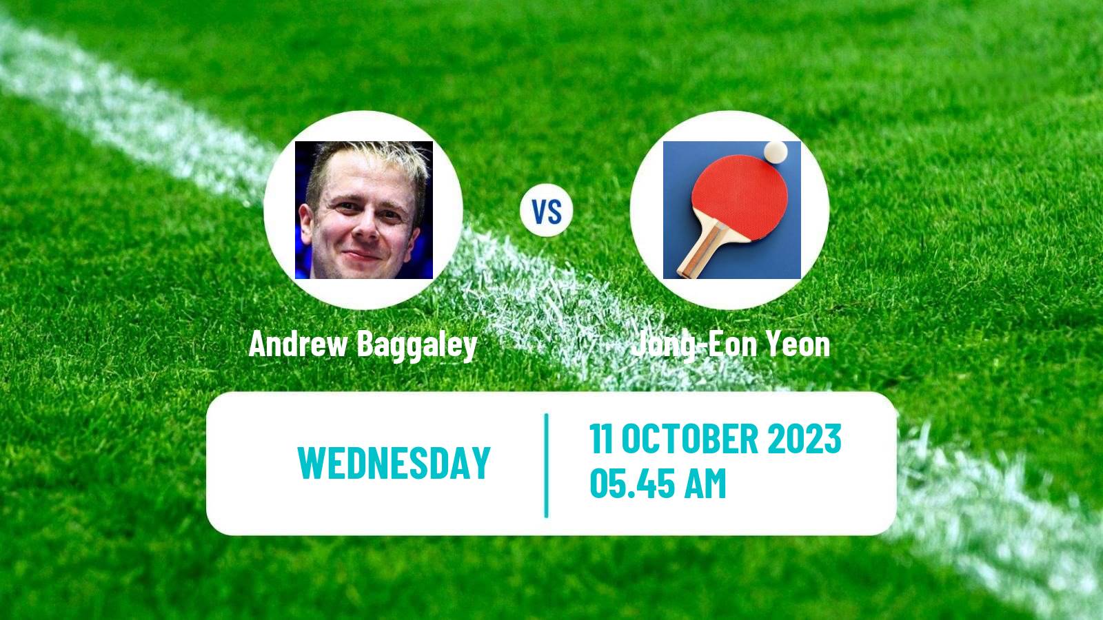 Table tennis Tt Star Series Men Andrew Baggaley - Jong-Eon Yeon