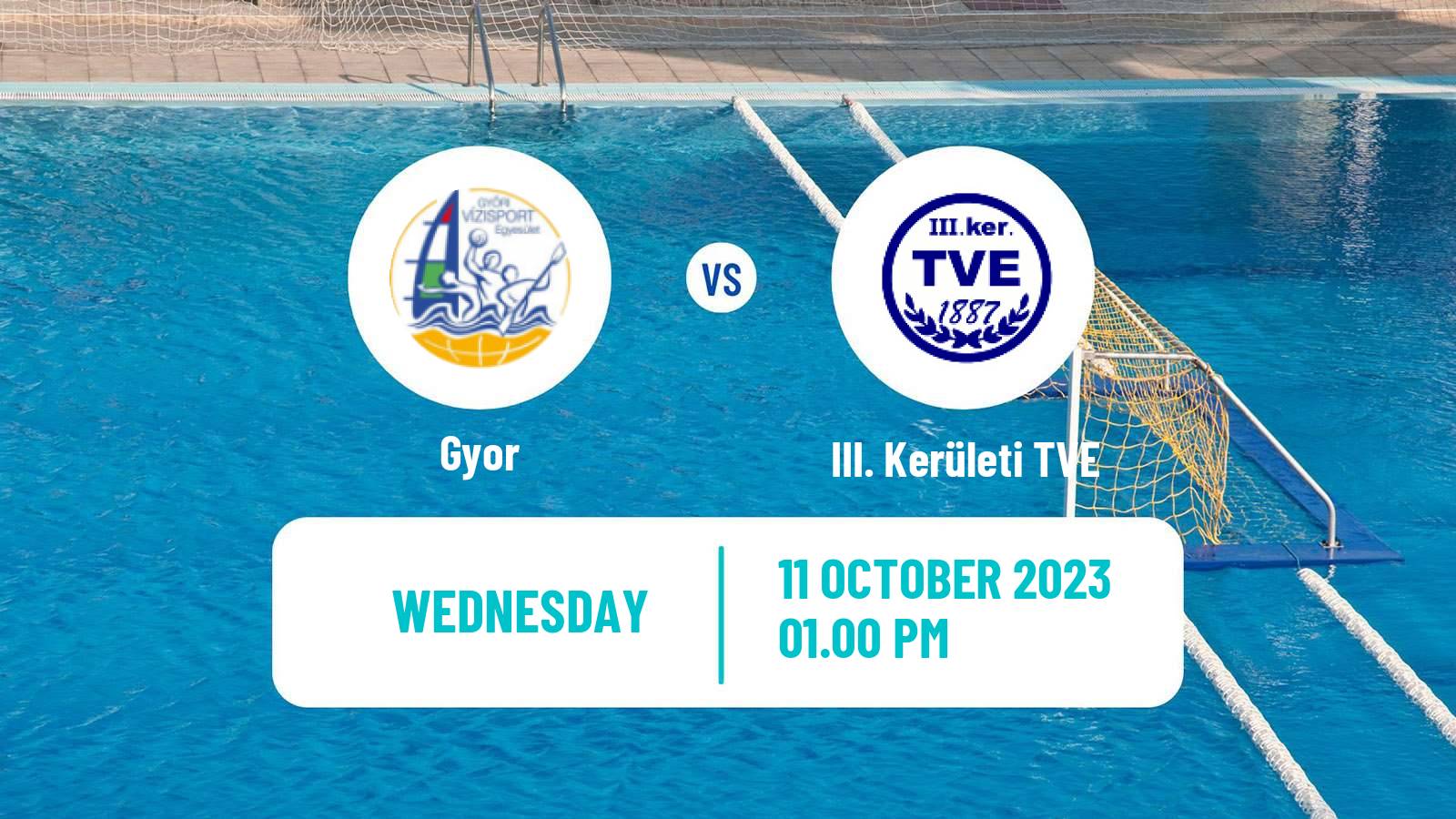 Water polo Hungarian OB I Water Polo Women Gyor - III. Kerületi TVE