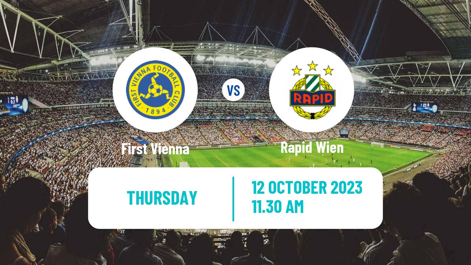 Soccer Club Friendly First Vienna - Rapid Wien