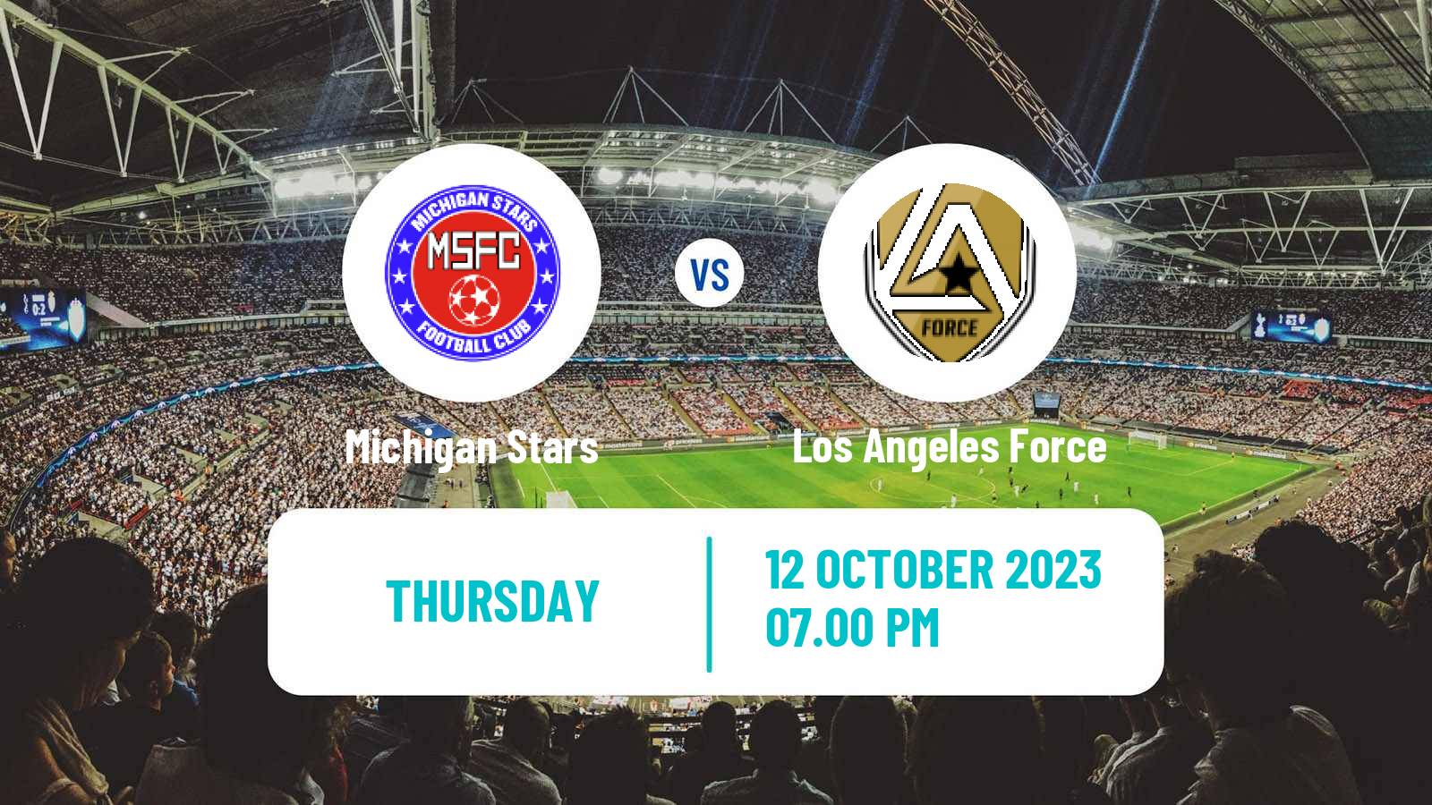Soccer US NISA Michigan Stars - Los Angeles Force